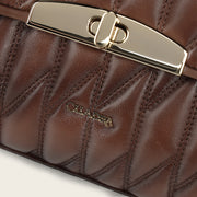 Bolso de mano en piel genuina de cordero para dama