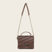 Bolso de mano en piel genuina de cordero para dama