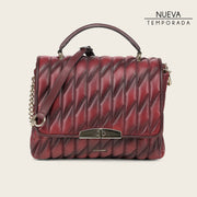 Bolso de hombro en piel genuina de cordero para dama