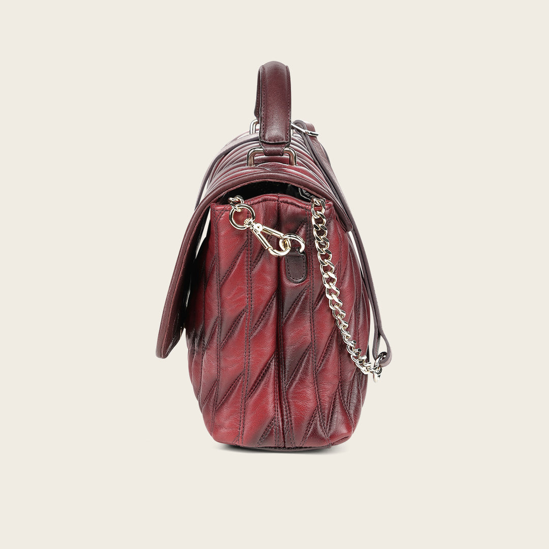 Bolso de hombro en piel genuina de cordero para dama