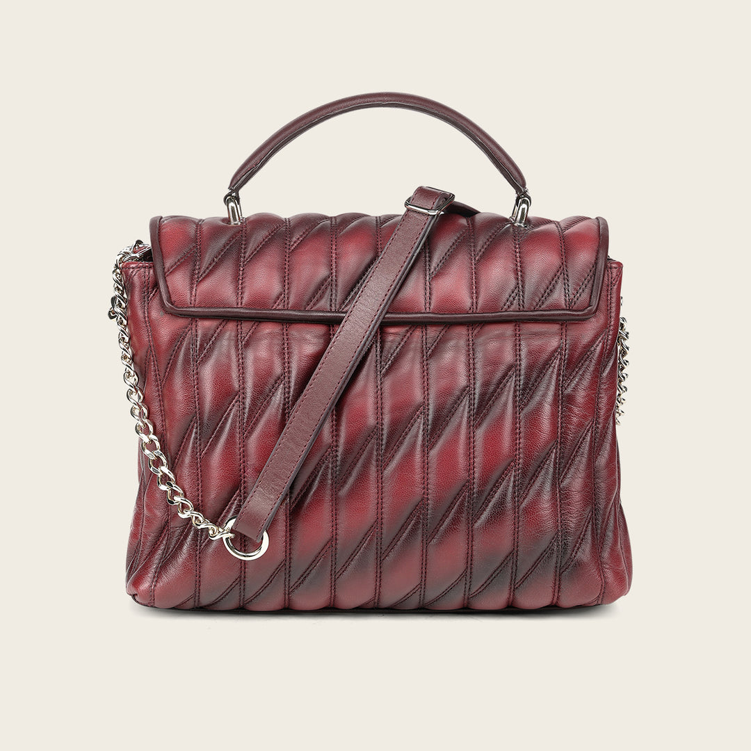 Bolso de hombro en piel genuina de cordero para dama