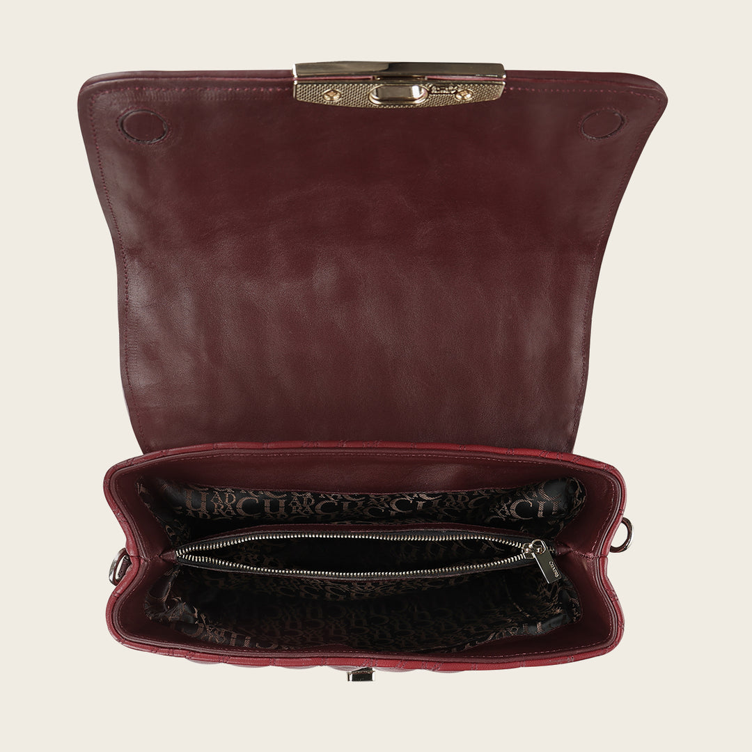 Bolso de hombro en piel genuina de cordero para dama
