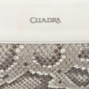 Bolso tote en piel genuina de pitón para dama