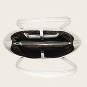 Bolso tote en piel genuina de pitón para dama