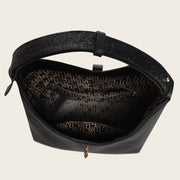 Bolso de hombro en piel genuina de pitón para dama