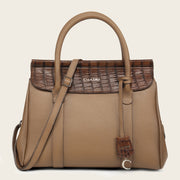 Bolso de mano en piel genuina de alligator para dama