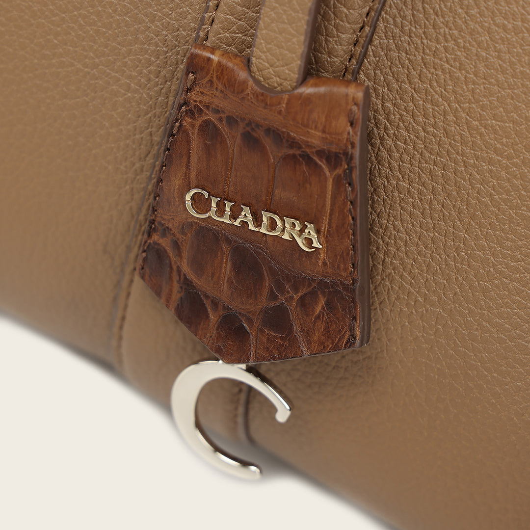 Bolso de mano en piel genuina de alligator para dama