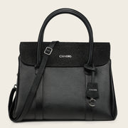 Bolso de mano en piel genuina de mantarraya para dama