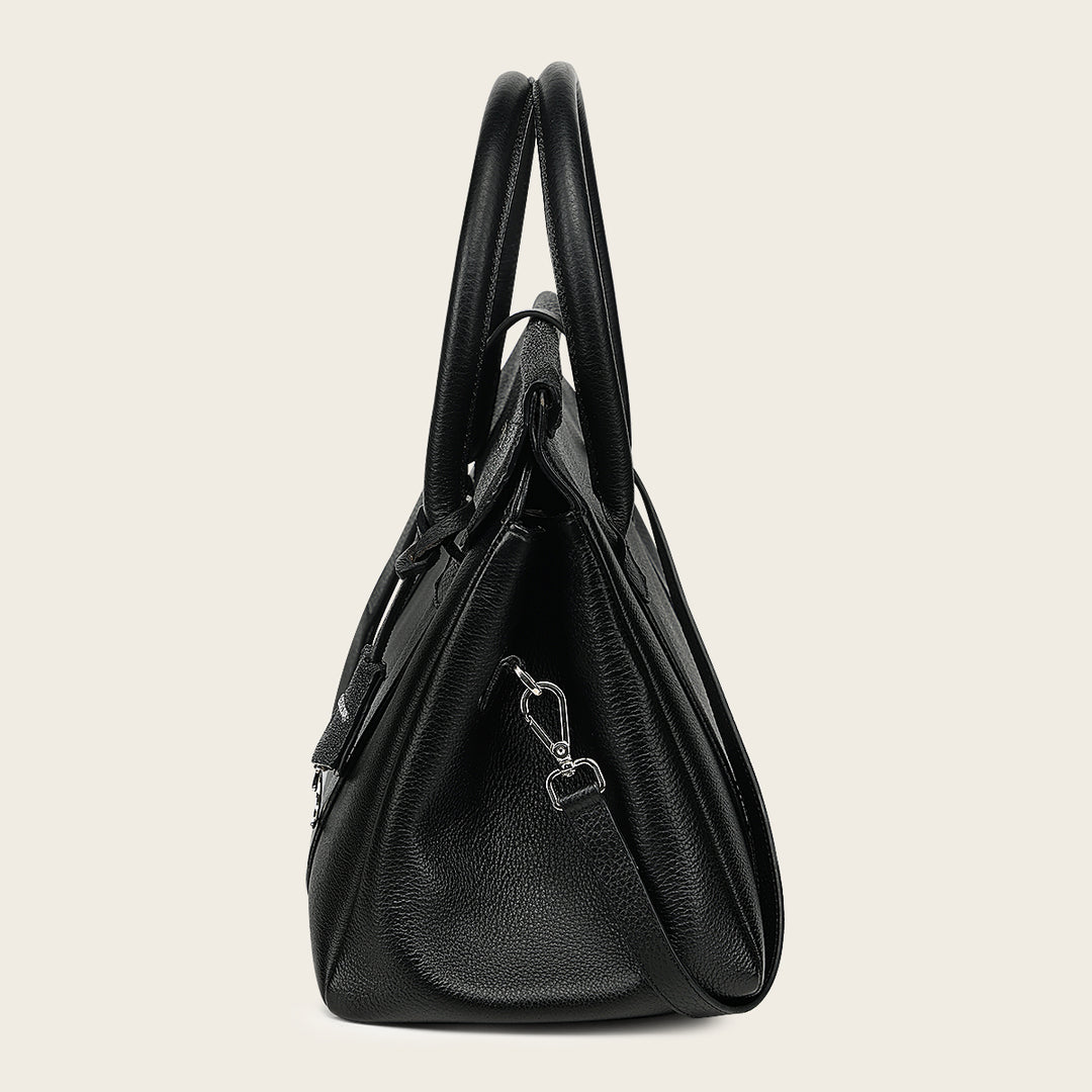Bolso de mano en piel genuina de mantarraya para dama