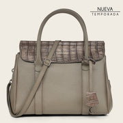 Bolso de mano en piel genuina de niloticus para dama