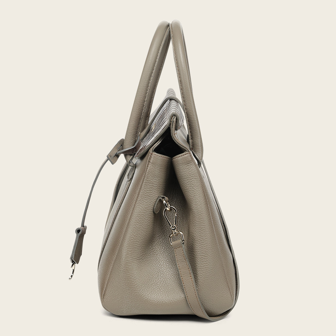Bolso de mano en piel genuina de niloticus para dama