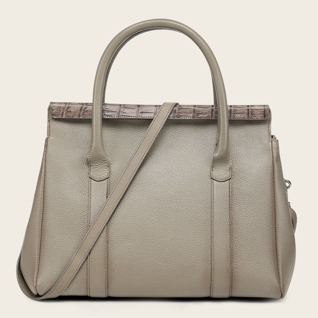 Bolso de mano en piel genuina de niloticus para dama