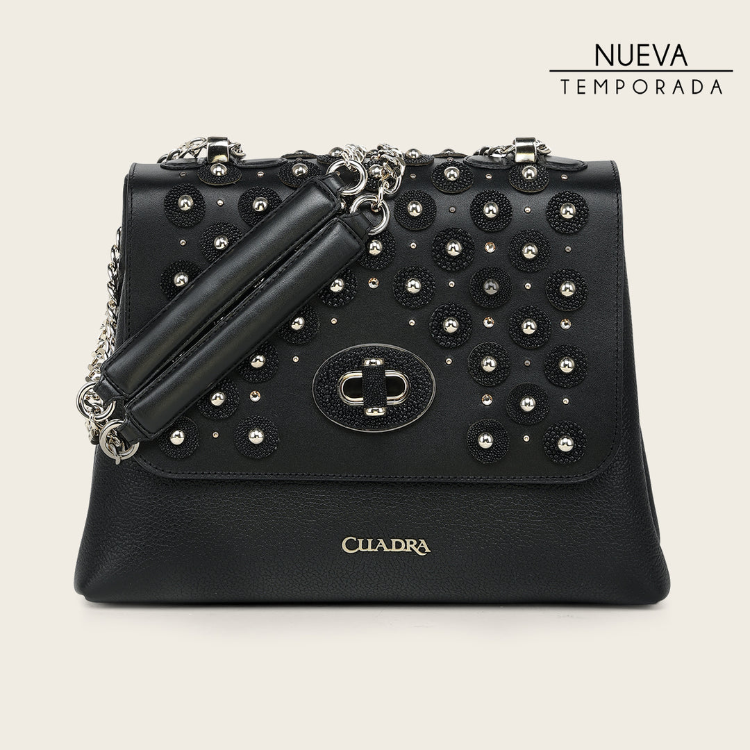 Crossbody en piel genuina de mantarraya para dama