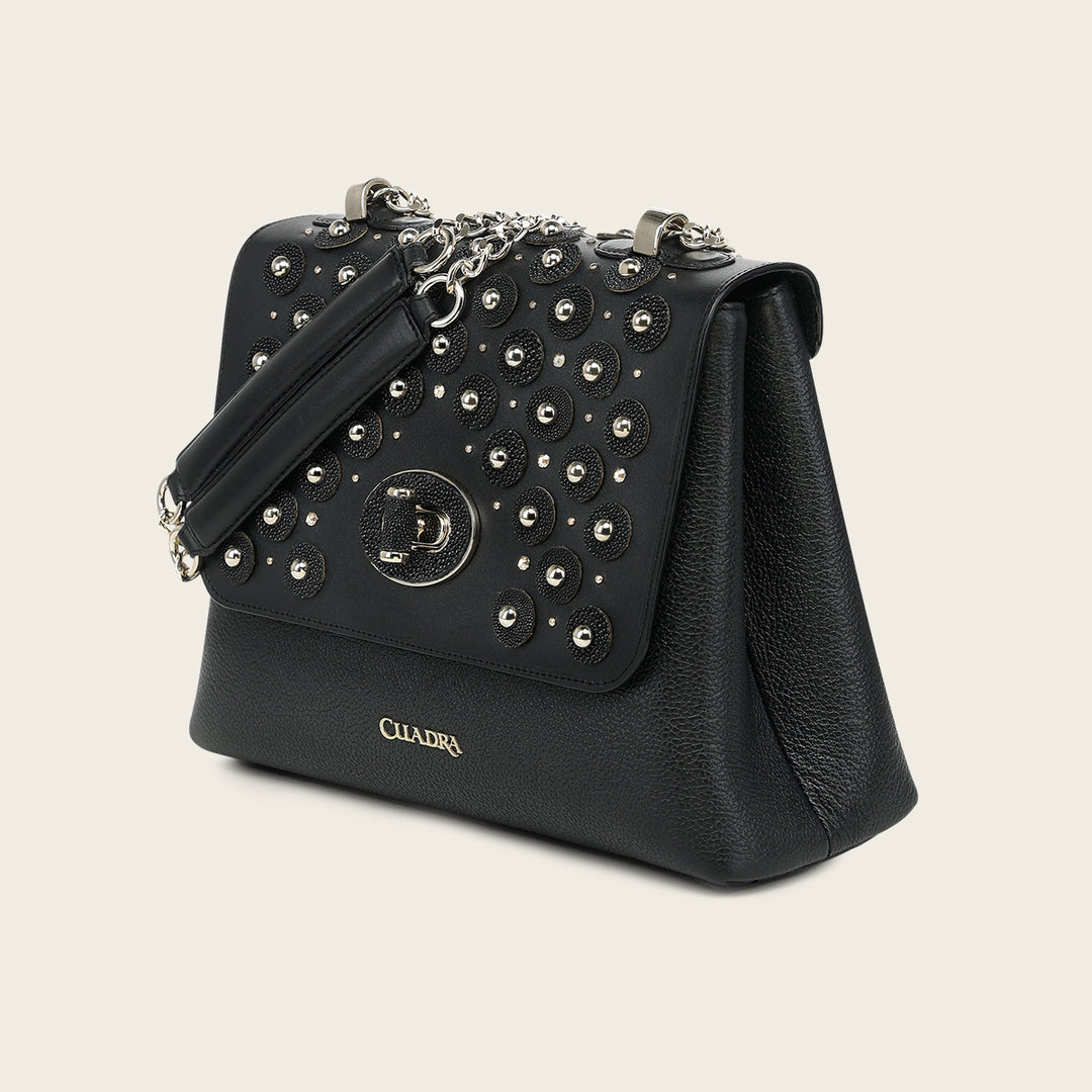 Crossbody en piel genuina de mantarraya para dama