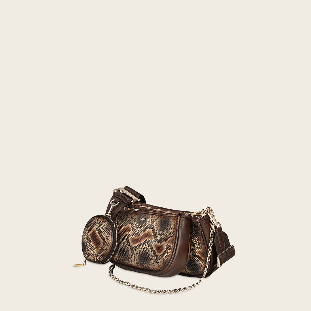 Bolso Crossbody en Piel Genuina de Pitón