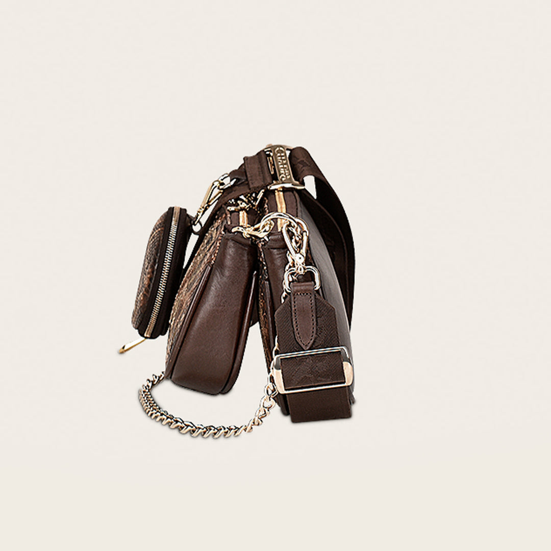 Bolso Crossbody en Piel Genuina de Pitón