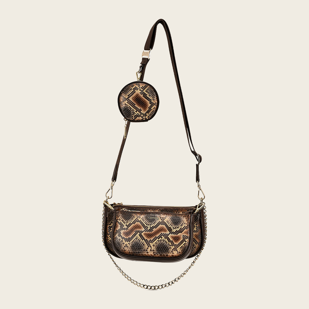 Bolso Crossbody en Piel Genuina de Pitón