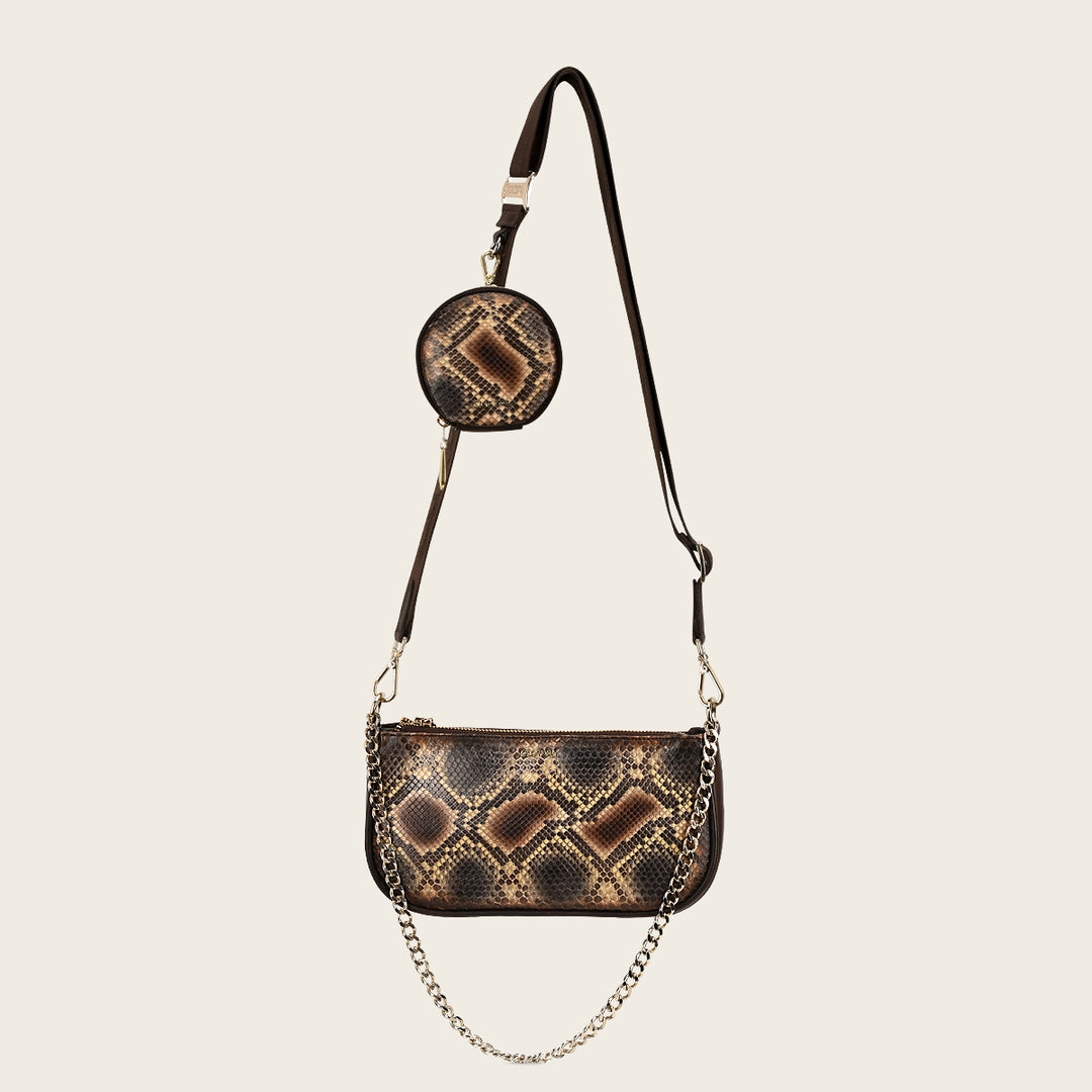 Bolso Crossbody en Piel Genuina de Pitón