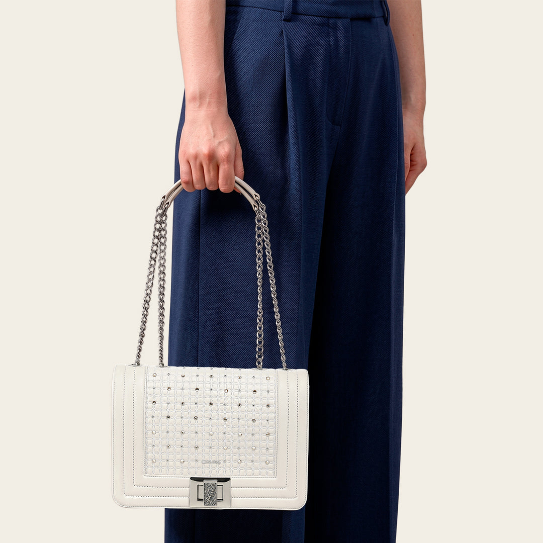 Crossbody en piel genuina de cordero para dama