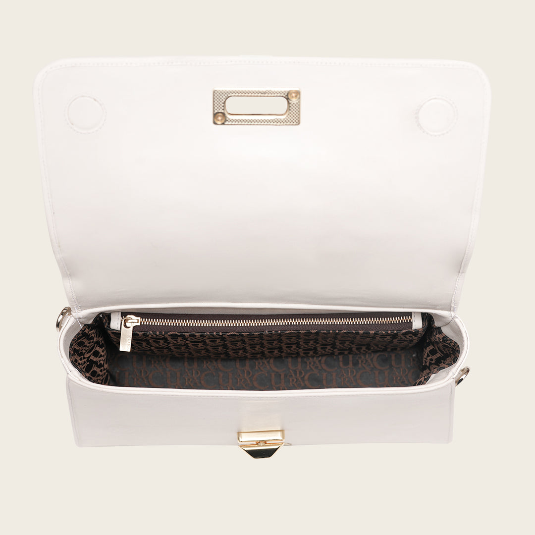 Bolso satchel en piel genuina de niloticus para dama