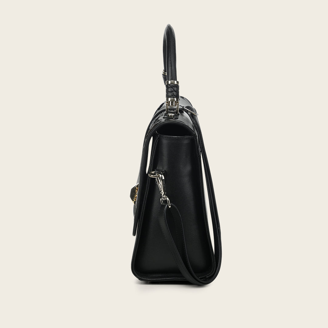 Bolso satchel en piel genuina de niloticus para dama
