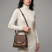 Bolso satchel en piel genuina de bovino para dama
