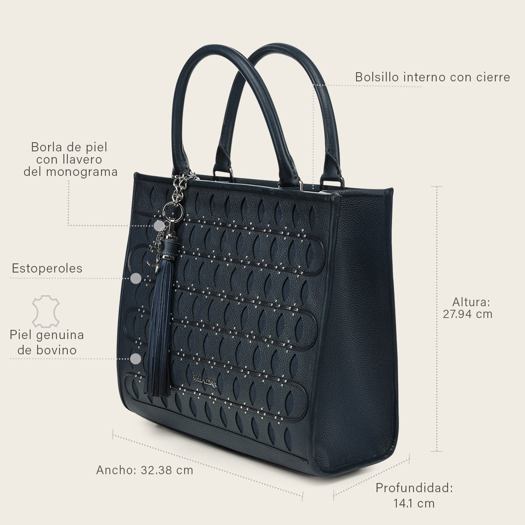 Bolsa tote  en piel genuina para dama
