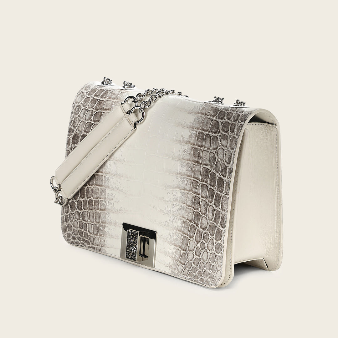 Crossbody full exotic en piel genuina de niloticus para dama