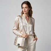 Crossbody full exotic en piel genuina de niloticus para dama