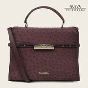 Bolso para dama full exotic en piel genuina de avestruz.
