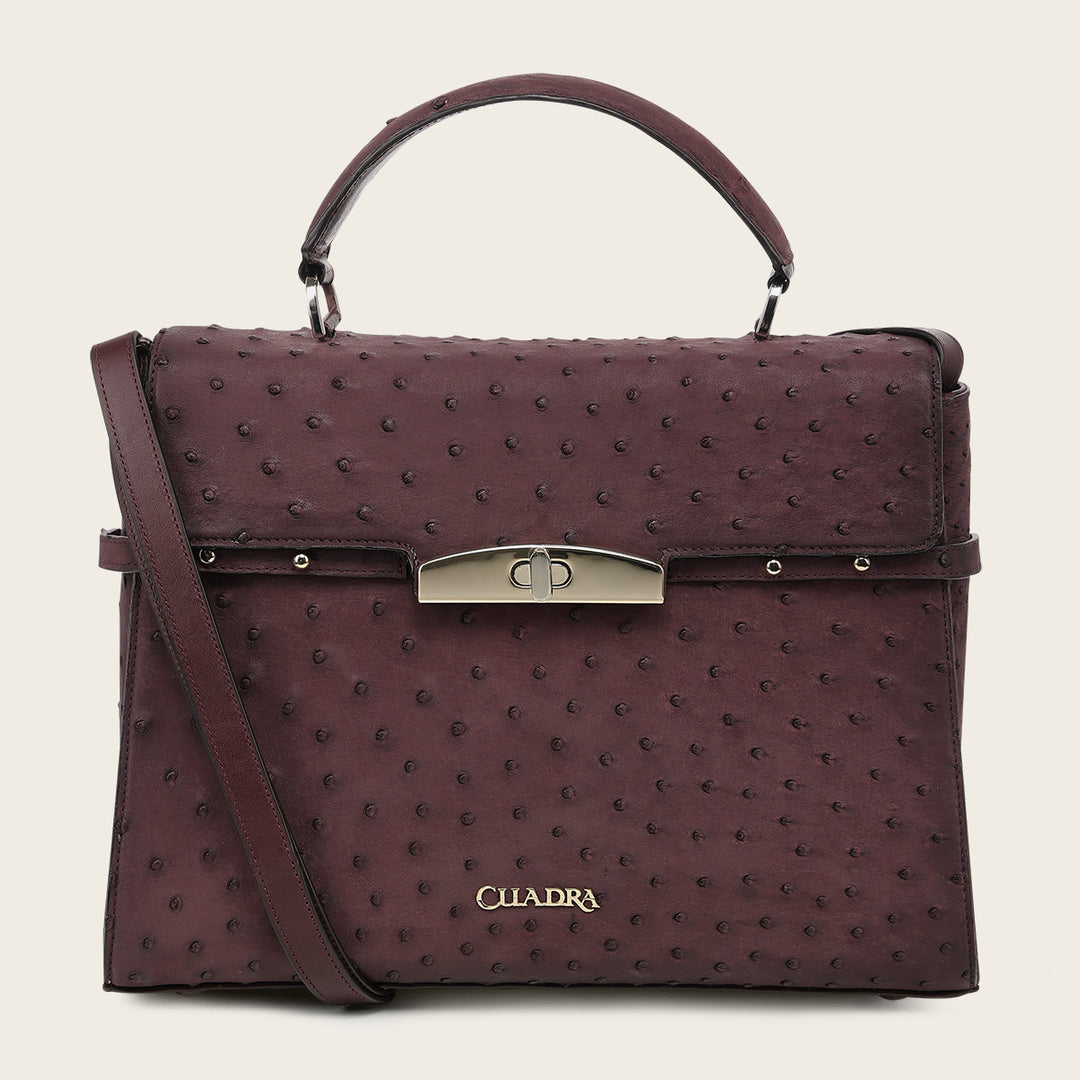 Bolso para dama full exotic en piel genuina de avestruz.