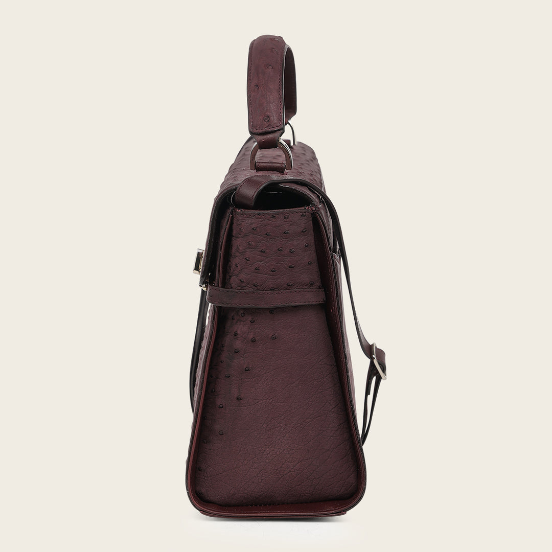 Bolso para dama full exotic en piel genuina de avestruz.