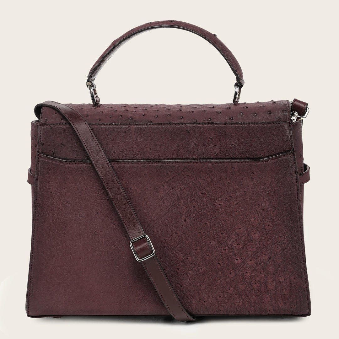 Bolso para dama full exotic en piel genuina de avestruz.