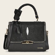 Bolso de mano en piel genuina de mantarraya para dama Bolsos y Maletas 