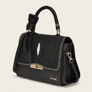 Bolso de mano en piel genuina de mantarraya para dama Bolsos y Maletas 