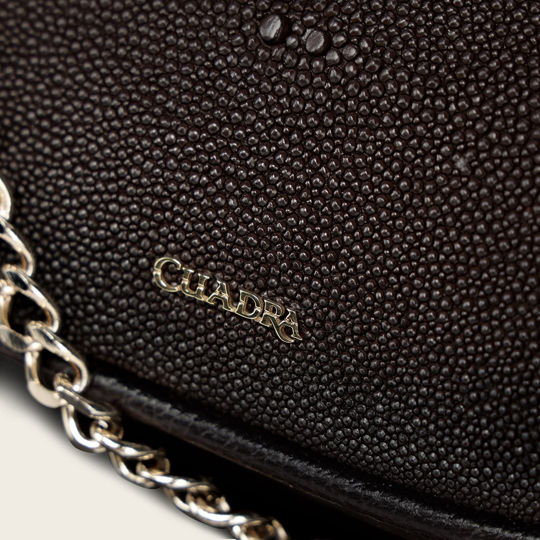 Crossbody en piel genuina de mantarraya para dama