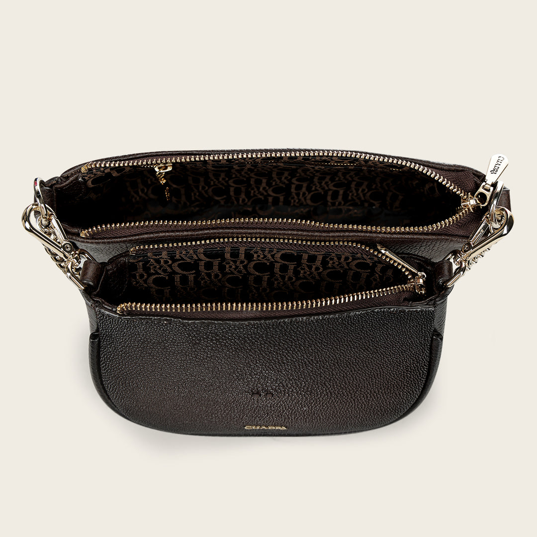 Crossbody en piel genuina de mantarraya para dama