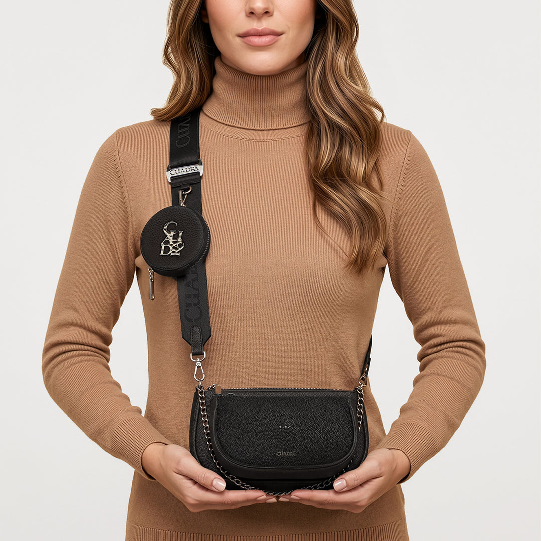 Crossbody en piel genuina de mantarraya para dama