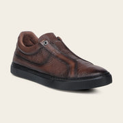 Tenis en piel genuina de venado para caballero Tenis 