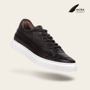 Tenis derby en piel genuina de alligator para caballero Tenis 