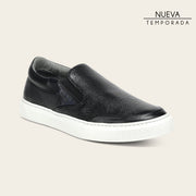 Tenis en piel genuina de venado para caballero