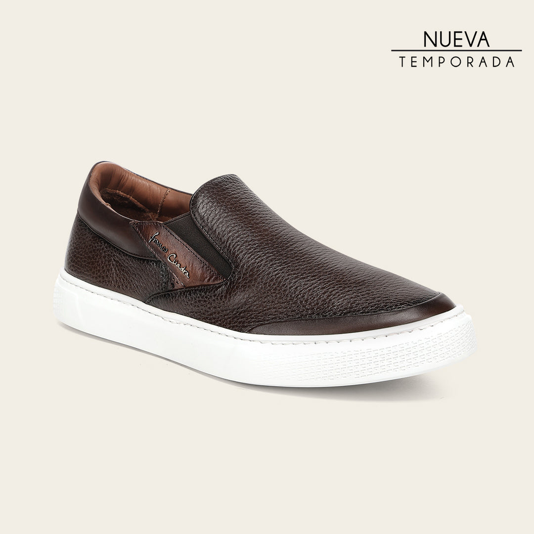 Tenis en piel genuina de venado para caballero