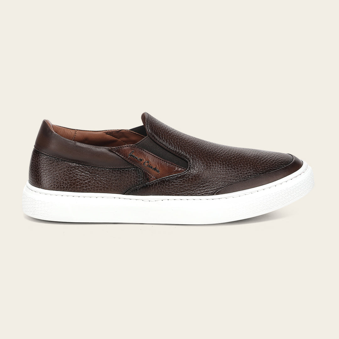 Tenis en piel genuina de venado para caballero