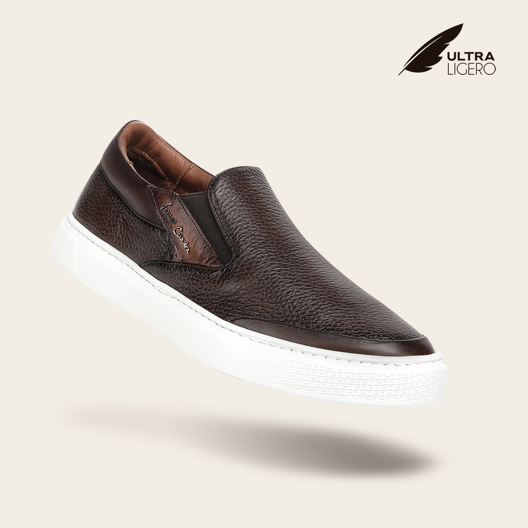 Tenis en piel genuina de venado para caballero