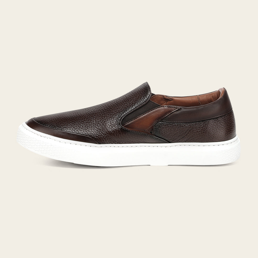 Tenis en piel genuina de venado para caballero