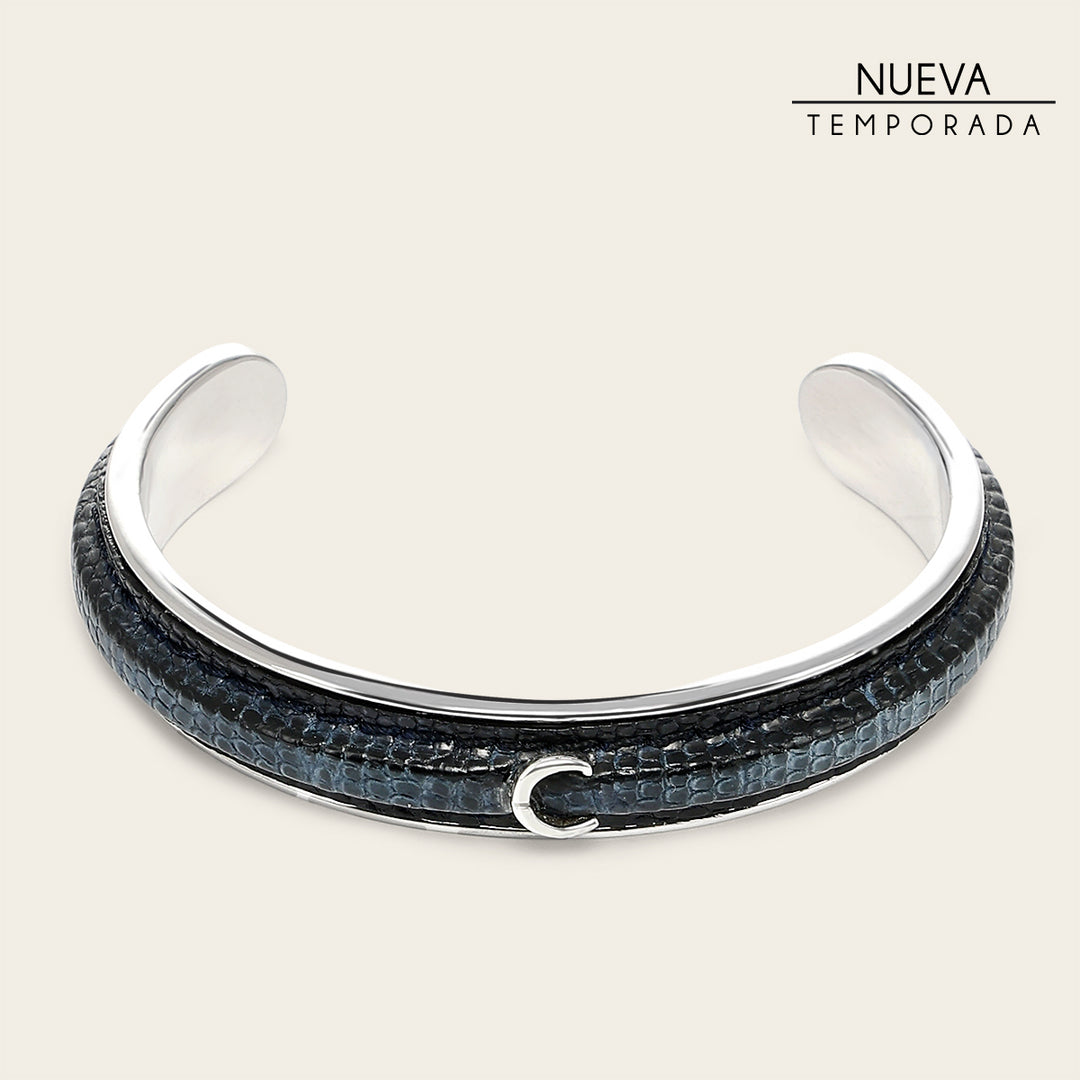 Pulsera en piel genuina de lizard para caballero