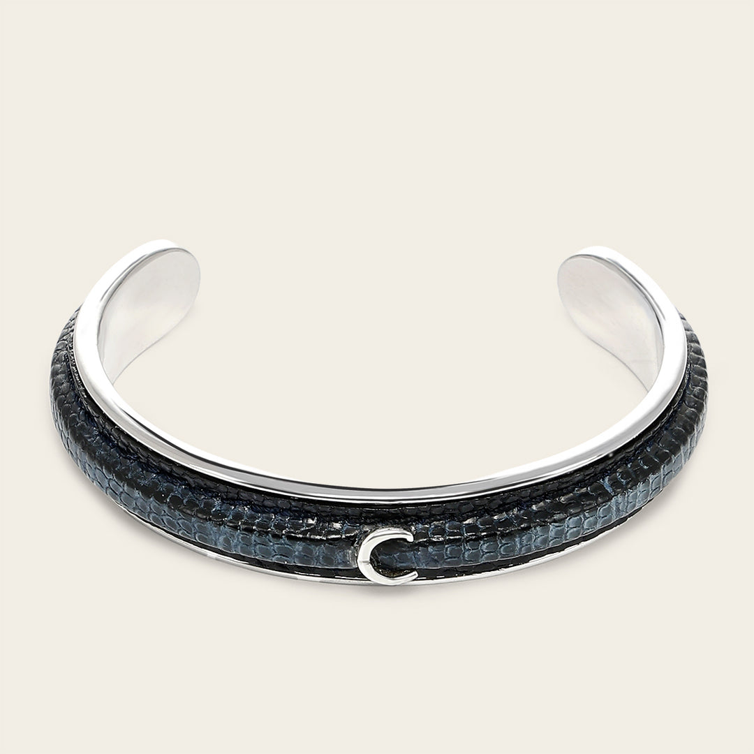 Pulsera en piel genuina de lizard para caballero