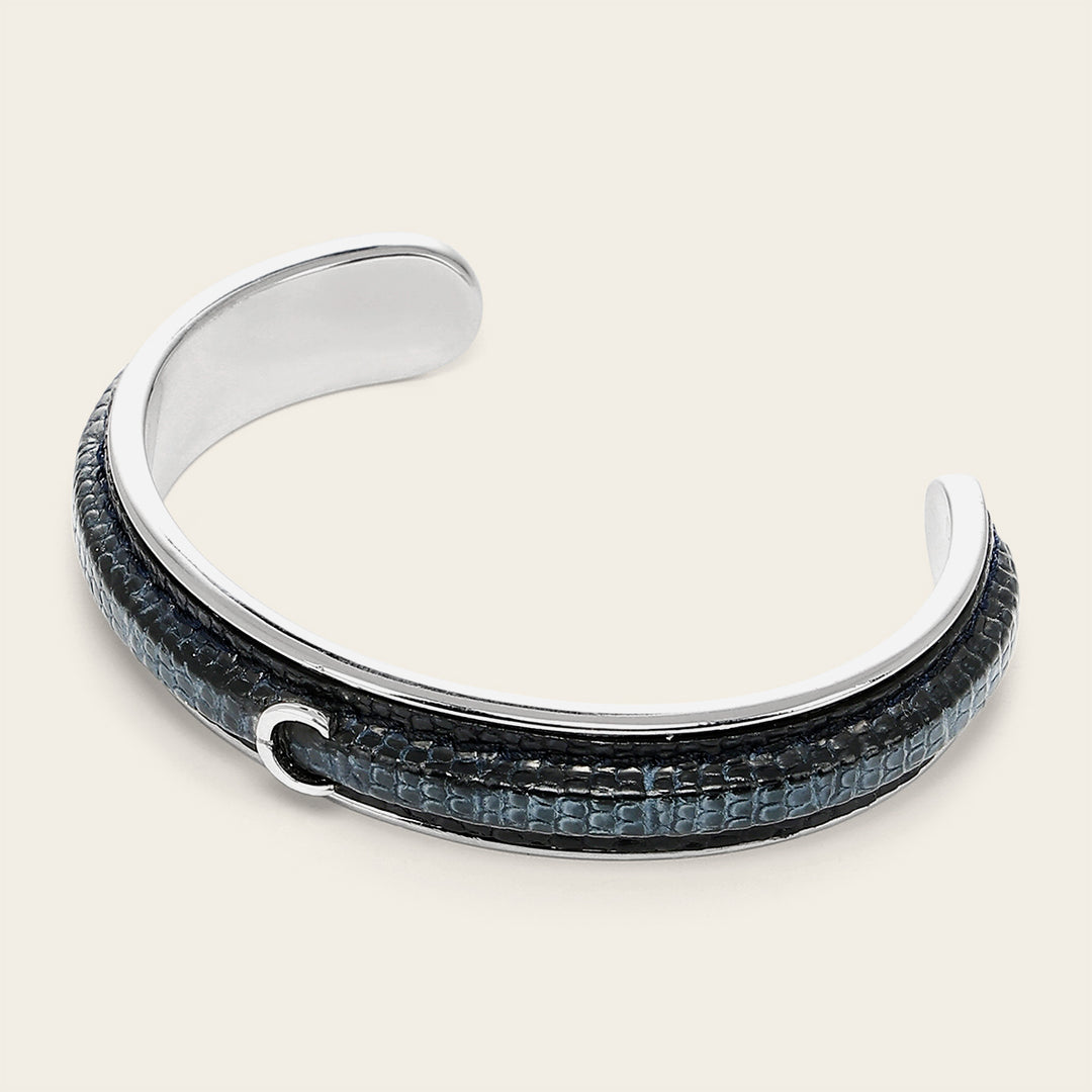 Pulsera en piel genuina de lizard para caballero