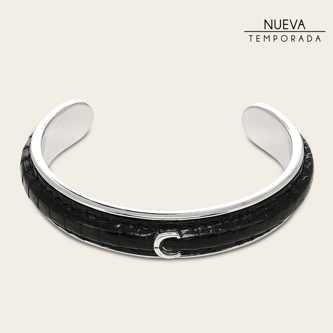 Pulsera en piel genuina de lizard para caballero