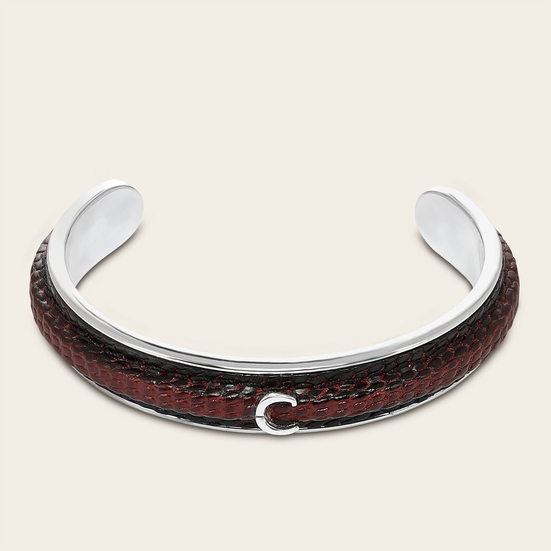 Pulsera en piel genuina de lizard para caballero